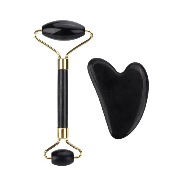 Rose Quartz Roller Slimming Face Massager | Natural Jade Facial Massage Roller Stone image 18
