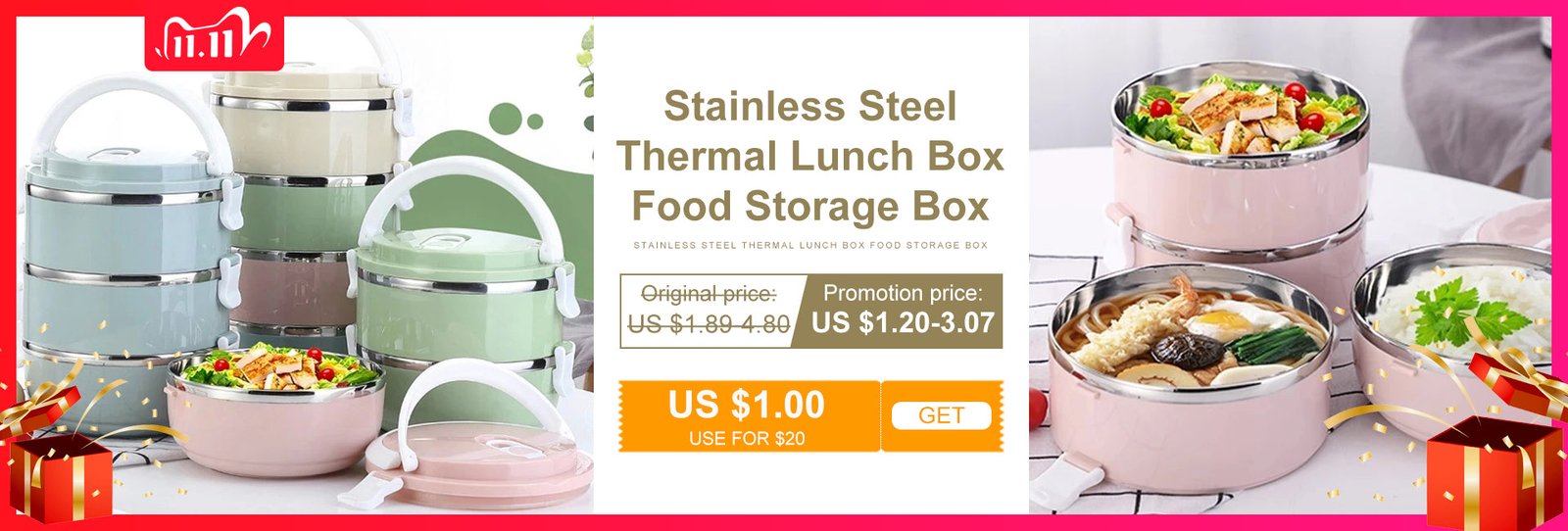 Stainless Steel Thermal Food Storage Lunch Box image 27