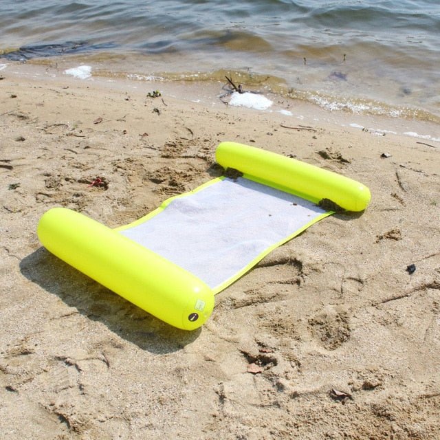 Water Hammock Inflatable Floating Swimming Recliner Mattress - Fluorescent green image
