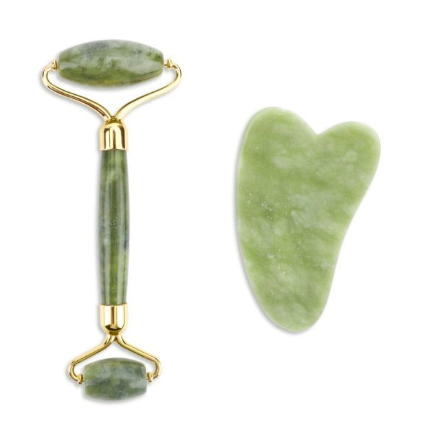 Rose Quartz Roller Slimming Face Massager | Natural Jade Facial Massage Roller Stone image 11