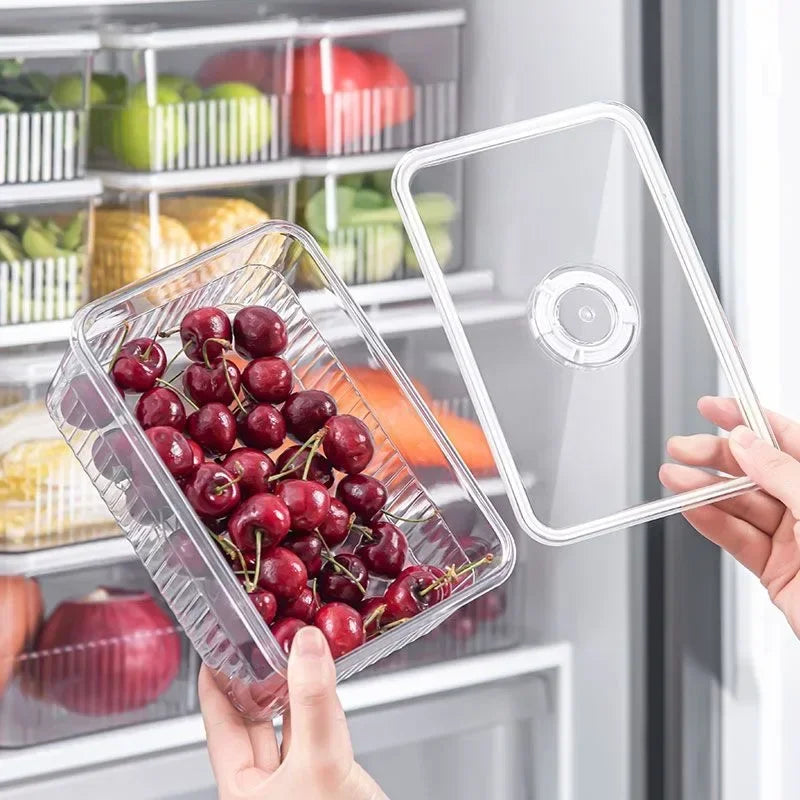 Refrigerator Storage Box | Transparent Fridge Organizer | Food Storage Containers | Fresh Vegetable Fruit Baskets Kitchen Organizer image 2