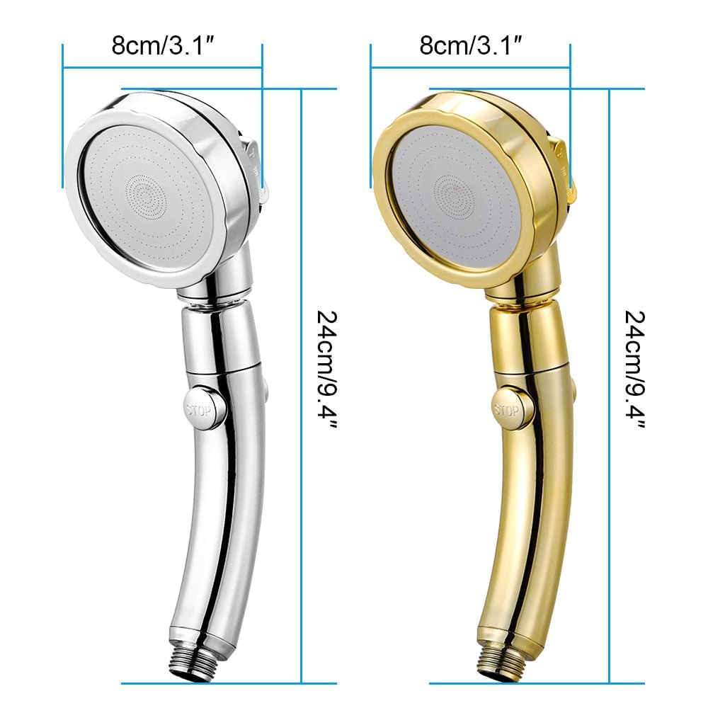 360 Degrees Water Saving Rotating Adjustable Shower Head with Stop Button image 2