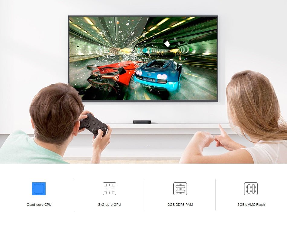 Original Global Xiaomi Mi TV Box WIFI Google Cast Netflix Set Mi Box 4 Media Player image 4