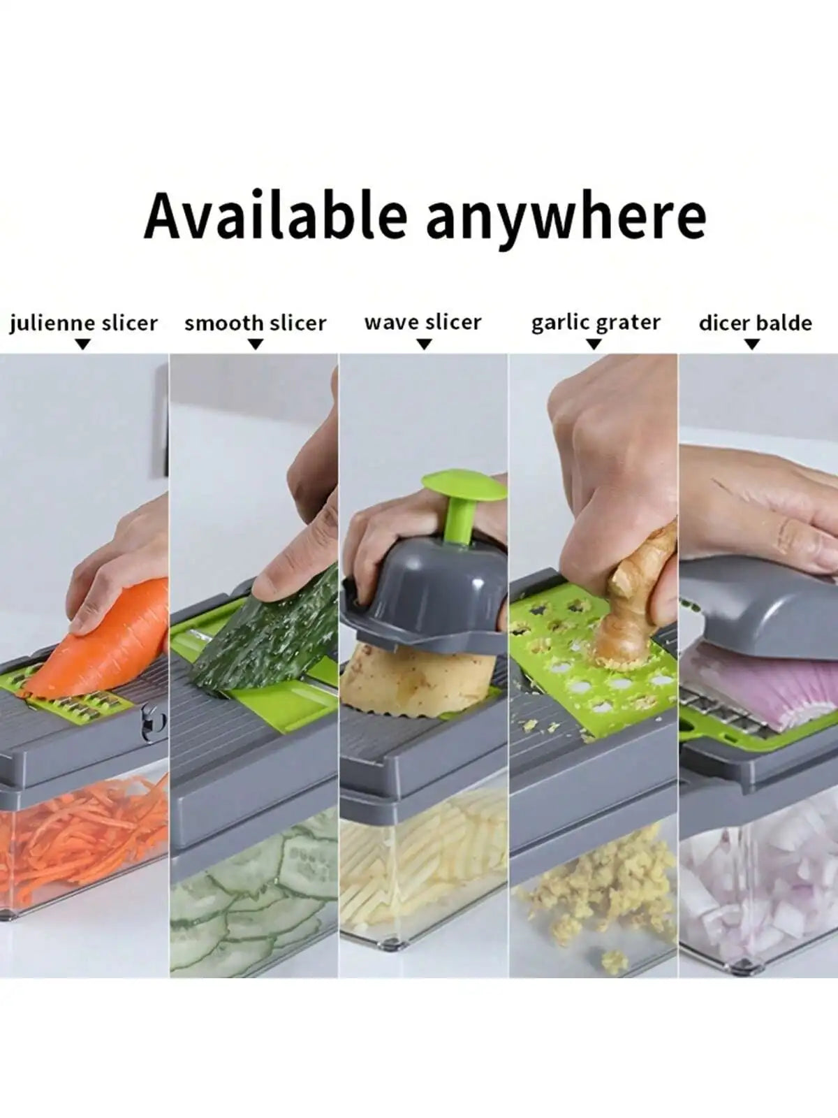 16pcs/Set Vegetable Chopper | Onion Chopper | Food Grate Chopper | Kitchen Vegetable Slicer Dicer Cut | Potato Shredder image 11