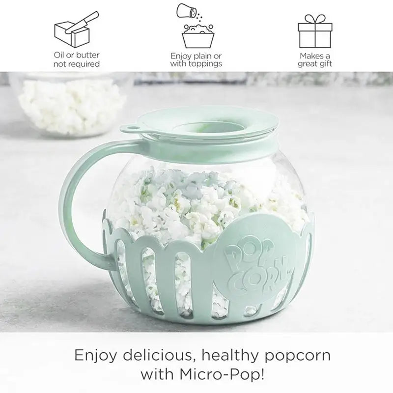 High Boron Glass Popcorn Maker Jar 2.13L | Homemade Microwave Popcorn Air | Popcorn Popper Snack | Popcorn Self-Popping Kettle image 4