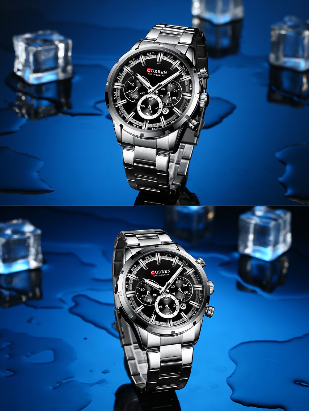 Mens Classy Watch Blue Dial Stainless Steel Band Date Mens Business Male Watches Waterproof Luxuries Men Wrist Watches for Men image 11