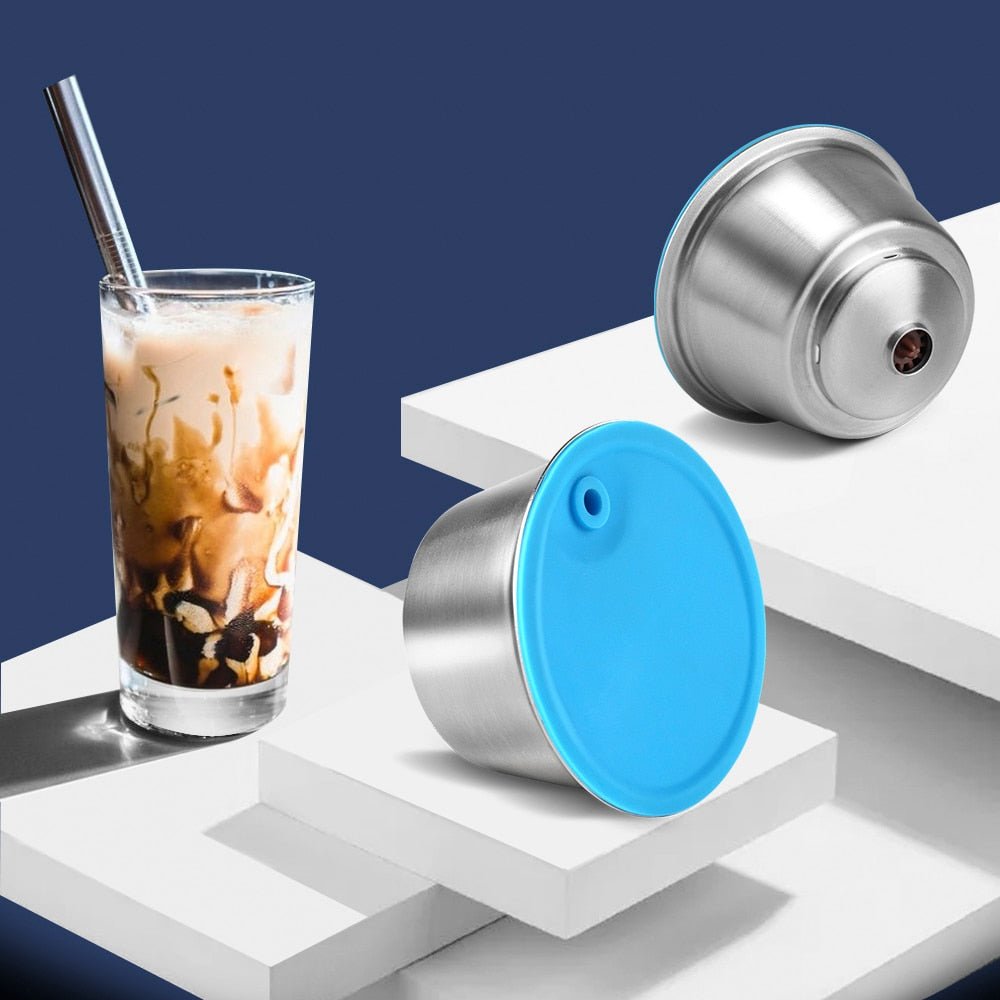 icafilas Reusable Dolce Gusto Capsule Silicone Cover Dolci Gusto Coffee Machine Refillable STAINLESS STEEL Plastic Coffee Pod image 13