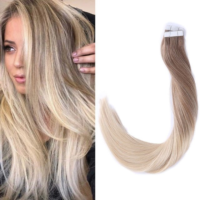 SINDRA 100% Seamless Tape-In Real Human Hair Extensions image 9