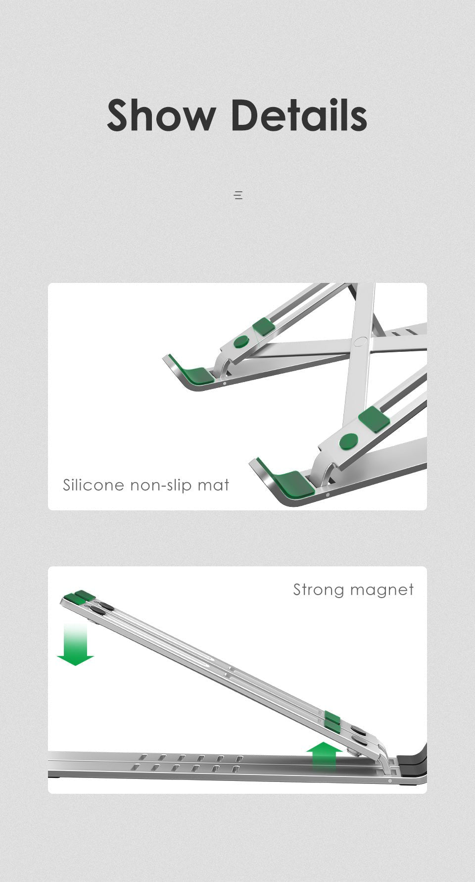 LINGCHEN Foldable Laptop Stand for MacBook Pro and Notebook image 9
