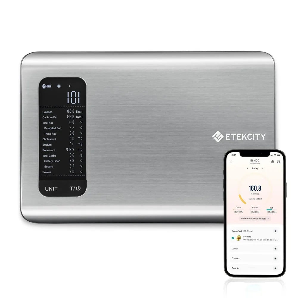 Smart Digital Kitchen Scale ‚Äì Grams & Ounces with Nutrition App for Weight Loss, Baking & Cooking image 0