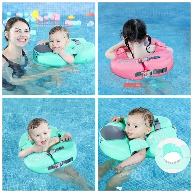 Solid Non-inflatable Baby Swimming Ring Float Swim Trainer Sunshade image 41