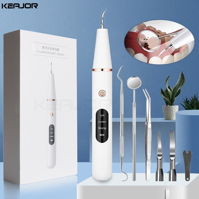 Portable Electric Sonic Dental Calculus Scaler Oral Teeth Tartar Remover Plaque Stains Teeth Whitening with LED image 0