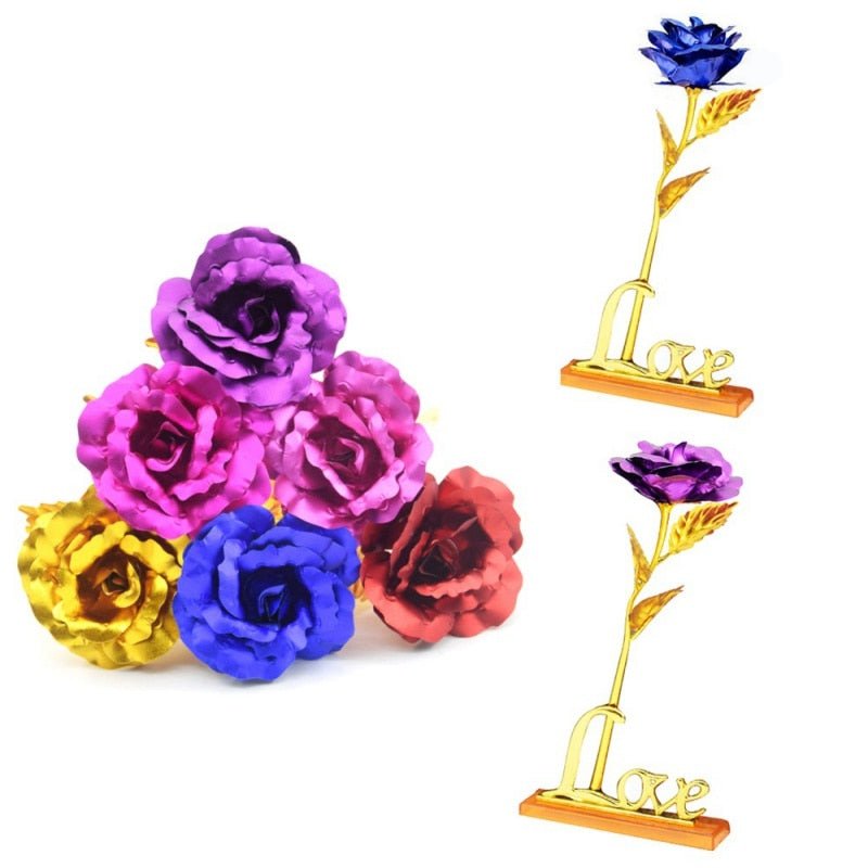 24K Foil Plated Golden Rose image 27