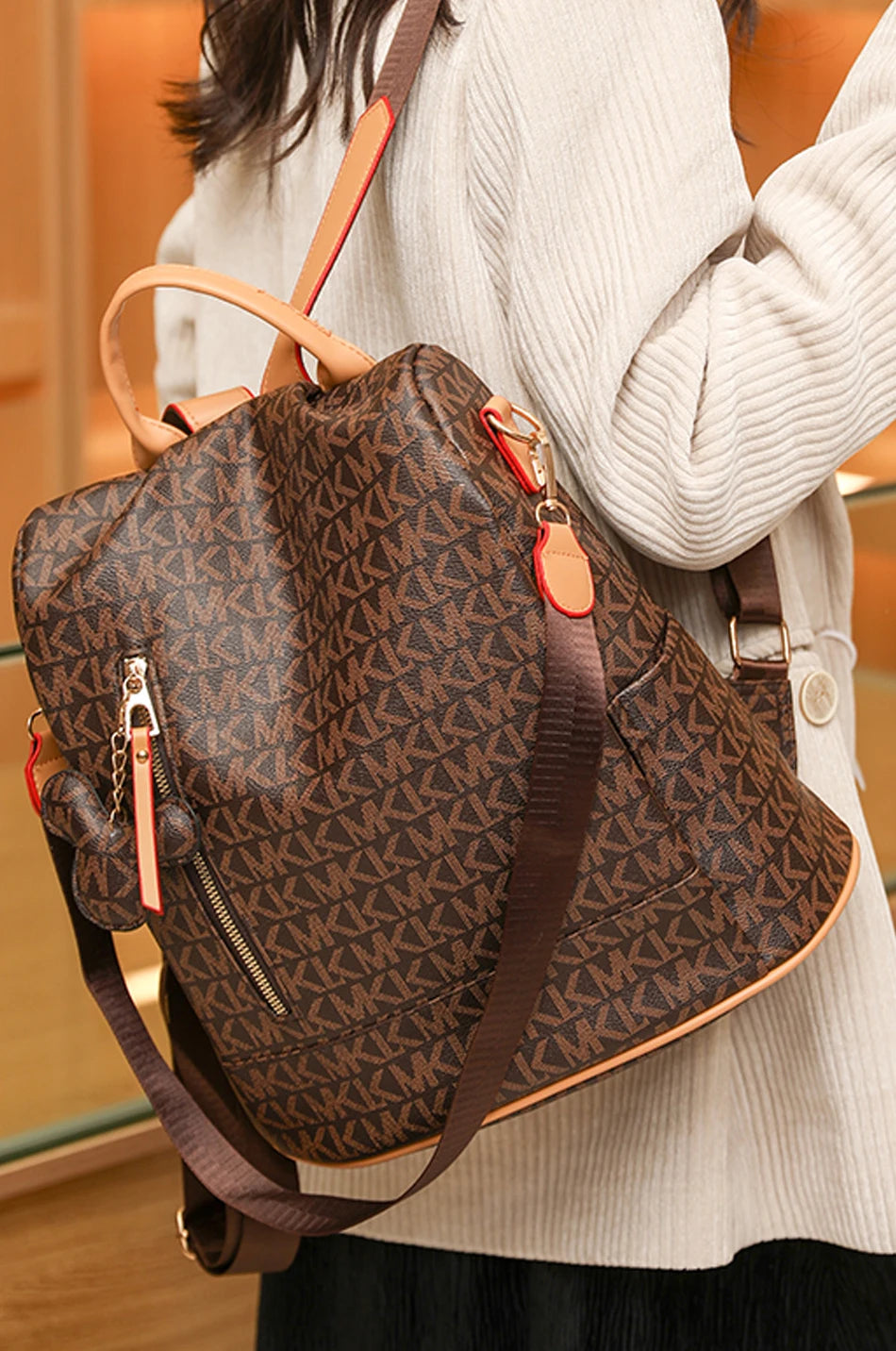 Women‚Äôs Leather Designer Backpack | Multifunctional Anti-Theft Luxury Sac √† Mains Femme image 15