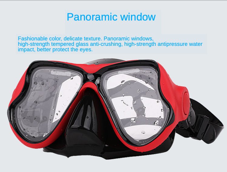Diving Snorkeling Anti-fog swimming Goggles Camera Tube Mask Set image 1