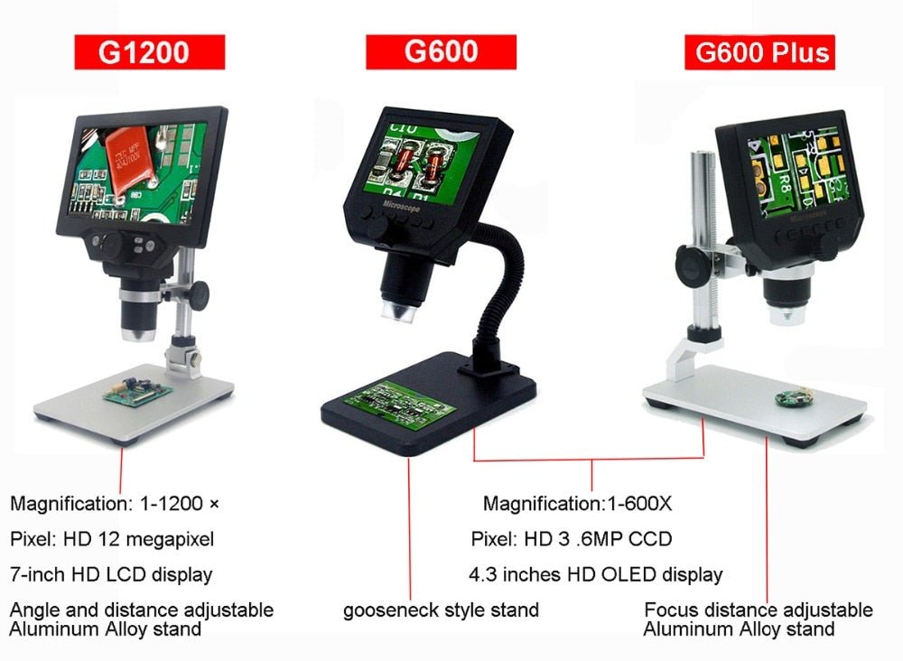600X Digital Electronic Video Soldering Microscope image 2