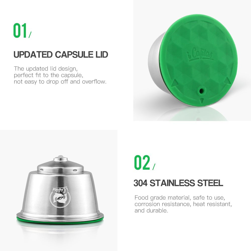 STAINLESS STEEL Metal Reusable Dolce Gusto Capsule Compatible with Nescafe Coffee Machine Refillable Dolci Filter Dripper Tamper image 5