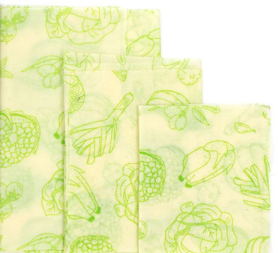 Reusable Beeswax Cloth Wrap - Vegetable-pattern, 1PCS(14X13inches) image