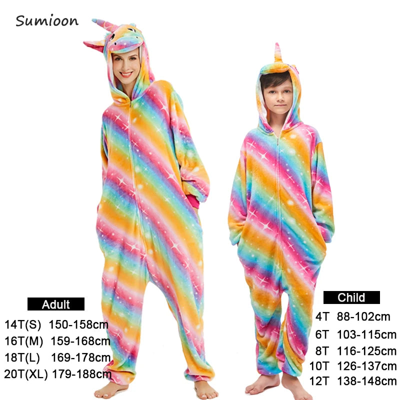 Kigurumi Unicorn Pajamas ‚Äì Kids‚Äô Animal Onesies for Boys & Girls, Warm Winter Homewear image 31