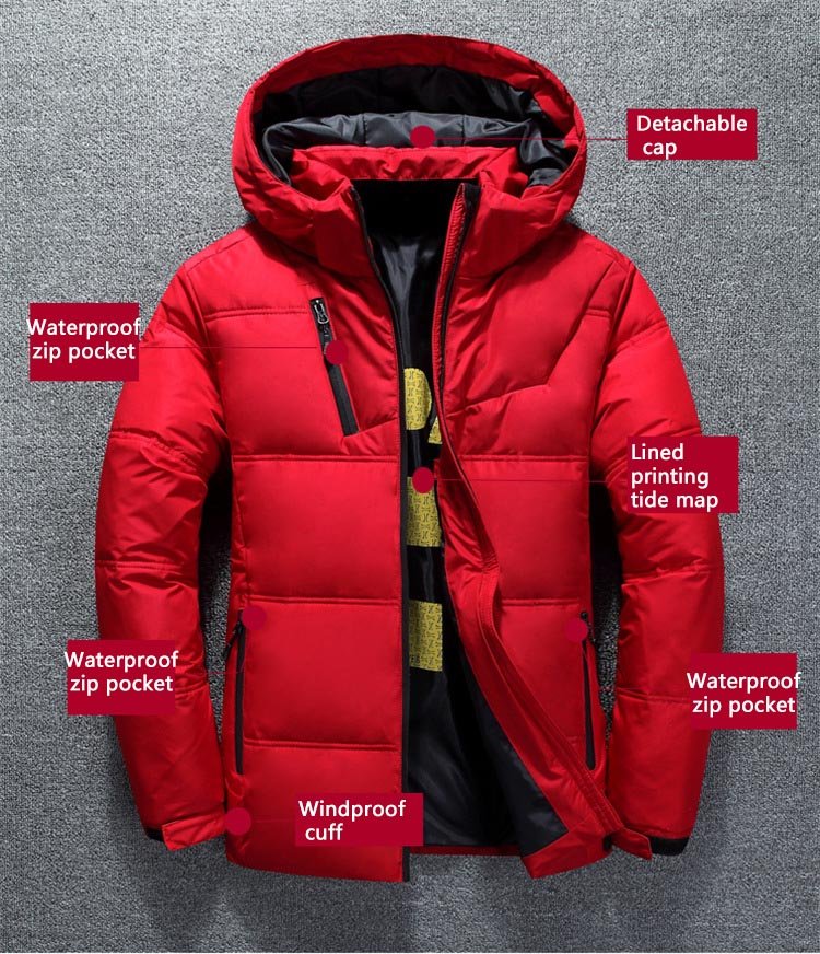 New Winter Jacket | Men High Quality Casual Coat | Hood Thick Warm Waterproof Jacket | Male Winter Parkas Outerwear image 7