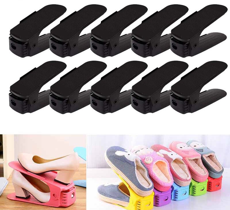10pcs Durable Adjustable Shoe Organizer image 0