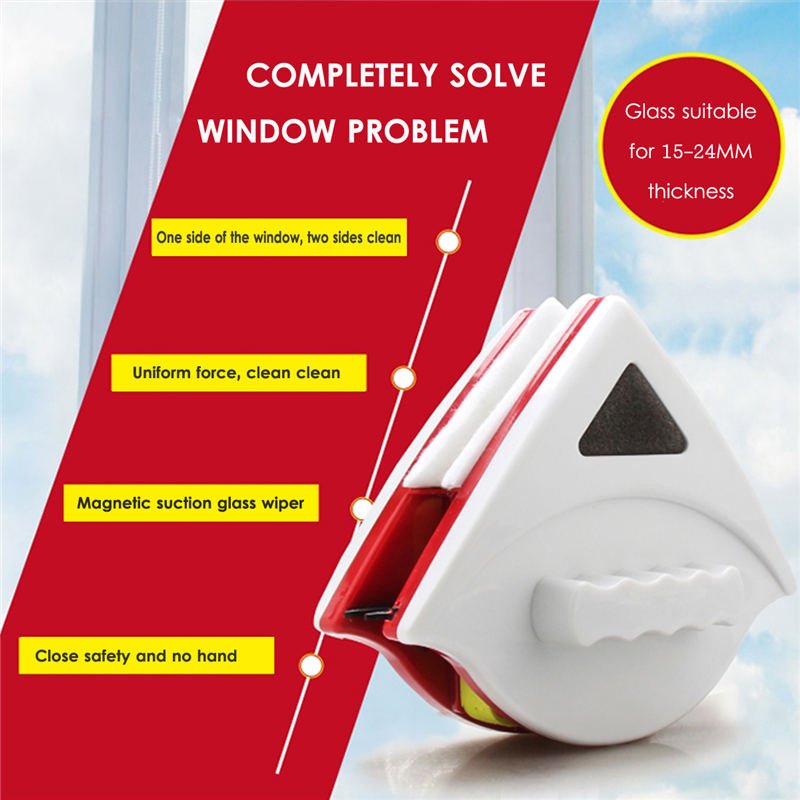 Handheld Portable Double Sided Magnetic Window and Glass Cleaning Brush image 13