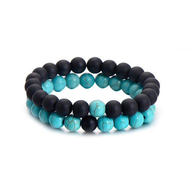 2Pcs/Set Couples Classic Natural Stone Beaded Bracelets image 39