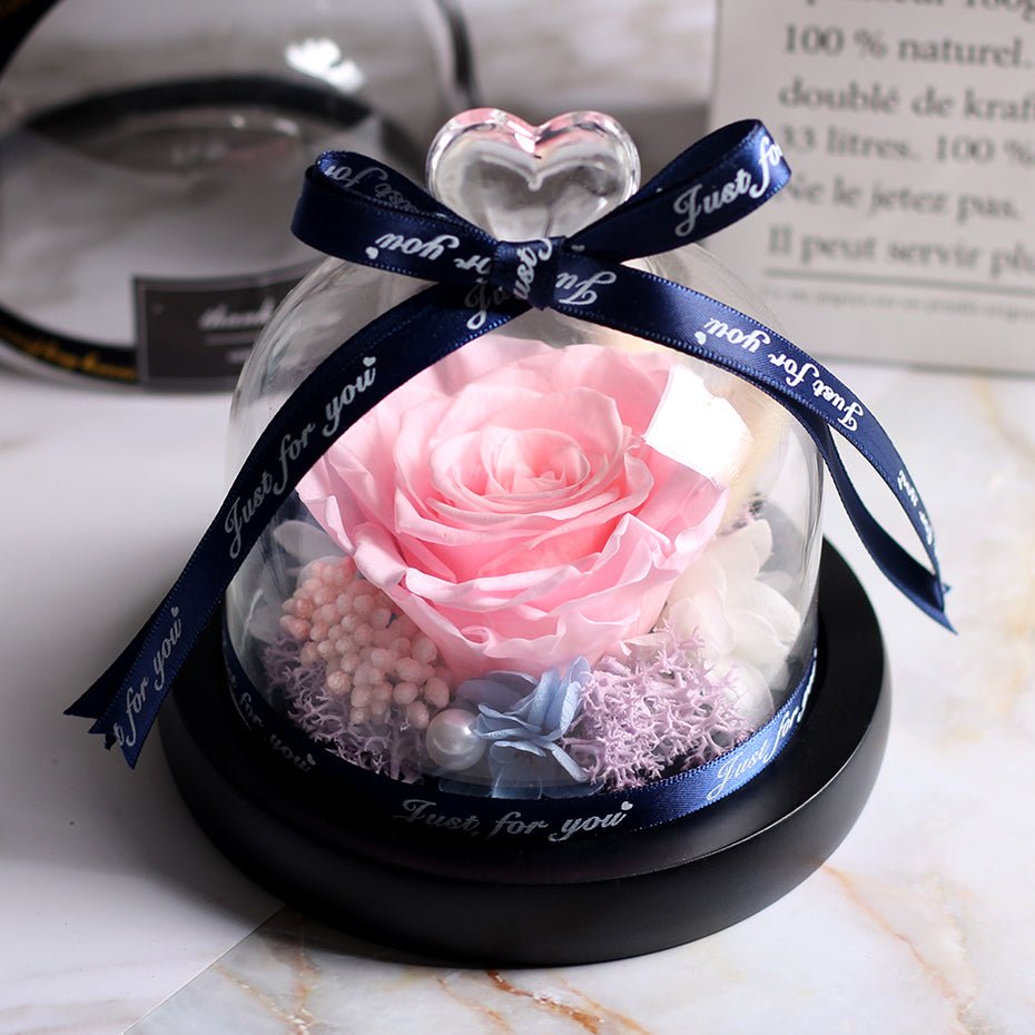 The Beauty and Beast Forever Rose Flower With Night Light in Glass Dome image 28