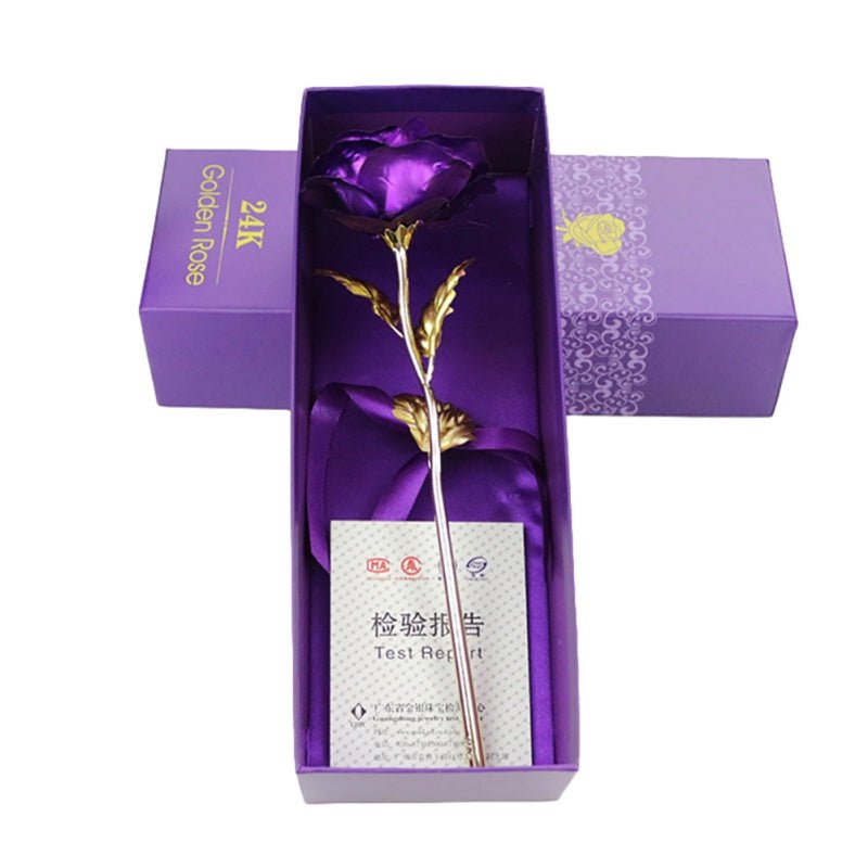 24K Foil Plated Golden Rose image 0