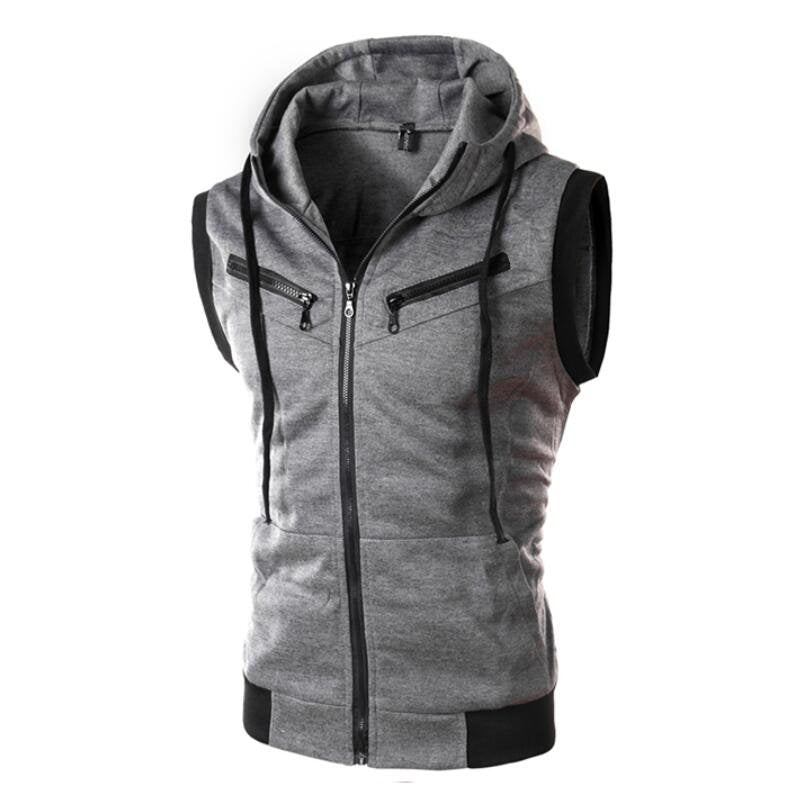 Men Hooded Sleeveless Waistcoat image 0