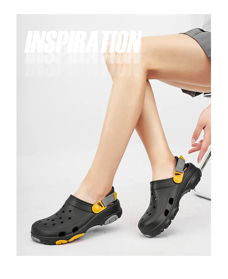 Classic Summer Mens Sandals | White Comfortable Womens Clogs Beach Shoes | Sandals Slip-on Outdoor Sneakers image 19