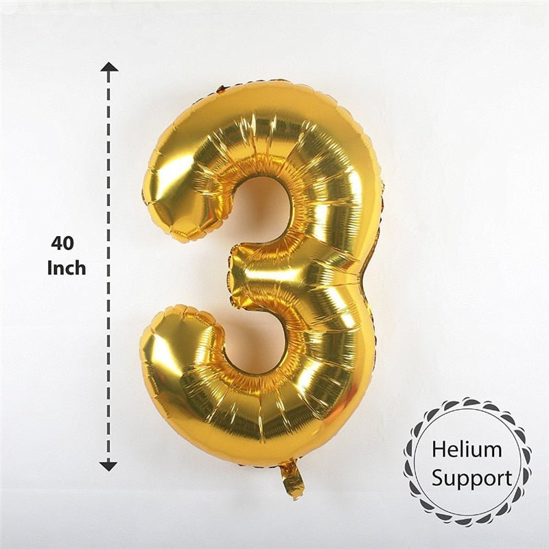 Big Foil Birthday Helium Number Party Decorations Kids Toy Figures Wedding Air Balloons image 22