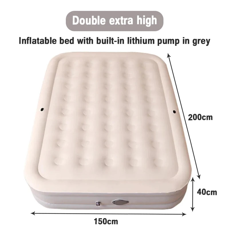 Elevated Air Mattress with Built-In Electric Pump & Pillow – Perfect for Home, Guests & Camping image 13