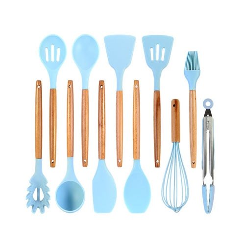 Heat Resistant Non-Stick Silicone Kitchenware Cooking Utensils Set With Storage Box Tools image 8