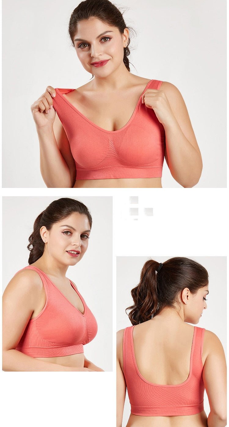 Jerrinut Seamless Breathable Wireless Push Up Bra Underwear With Pads image 22