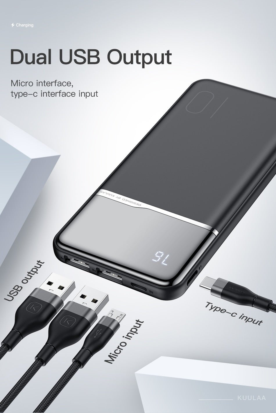 KUULAA 10000mAh Portable Charging PowerBank image 1