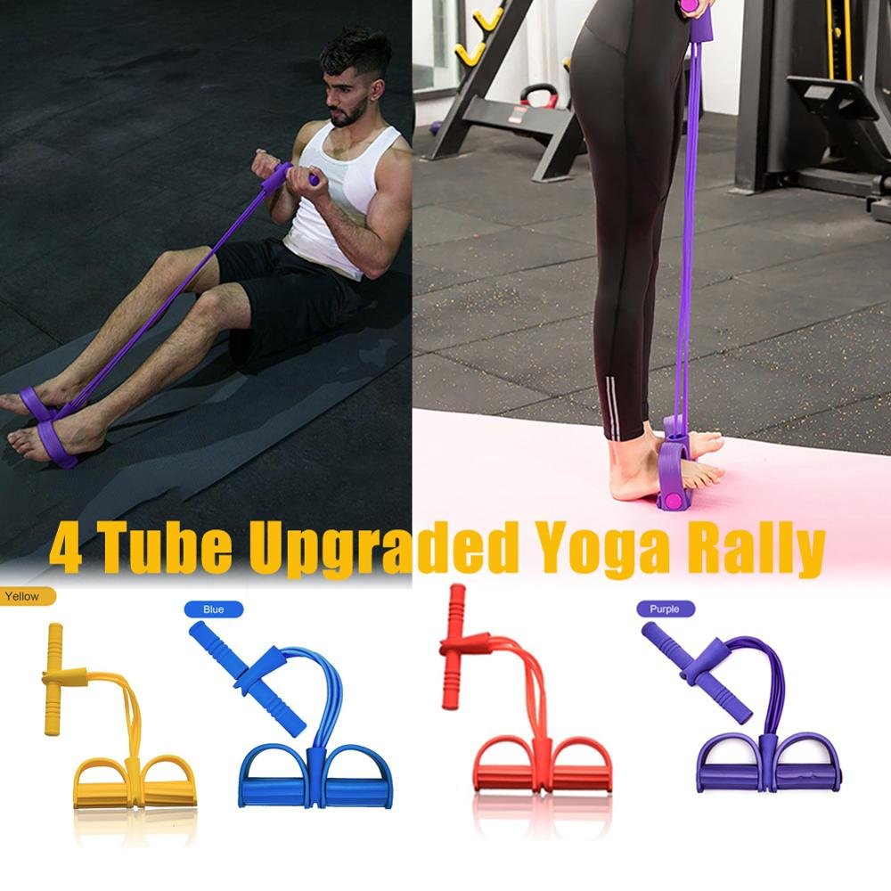11PCS Stretch Resistance Bands Training Expander Elastic Tube Set image 12