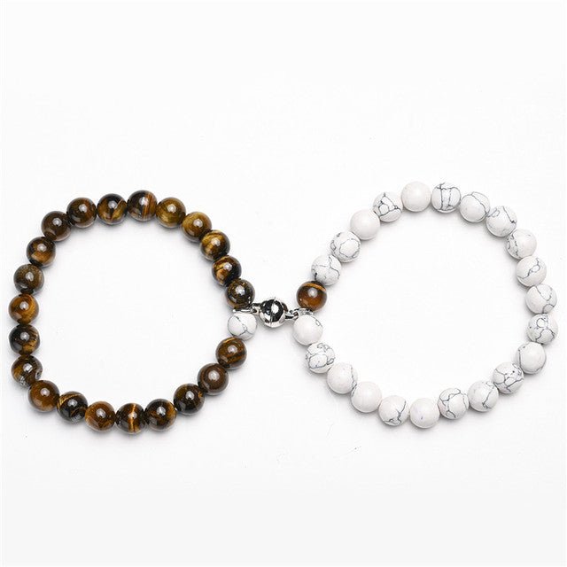 2Pcs/Set Couples Classic Natural Stone Beaded Bracelets image 29
