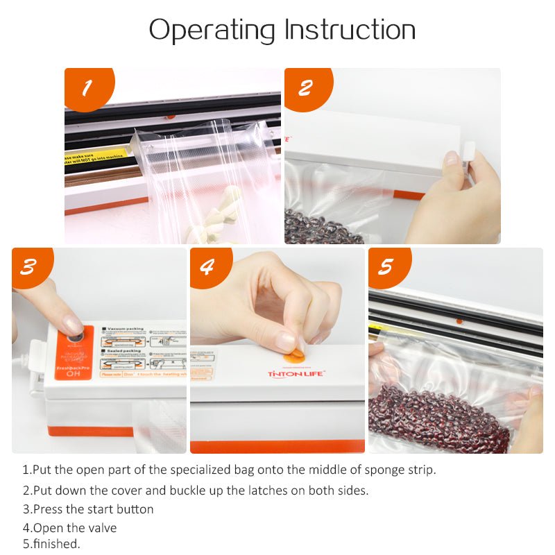 TintonLife 220V/110V Household Food Vacuum Sealer image 4