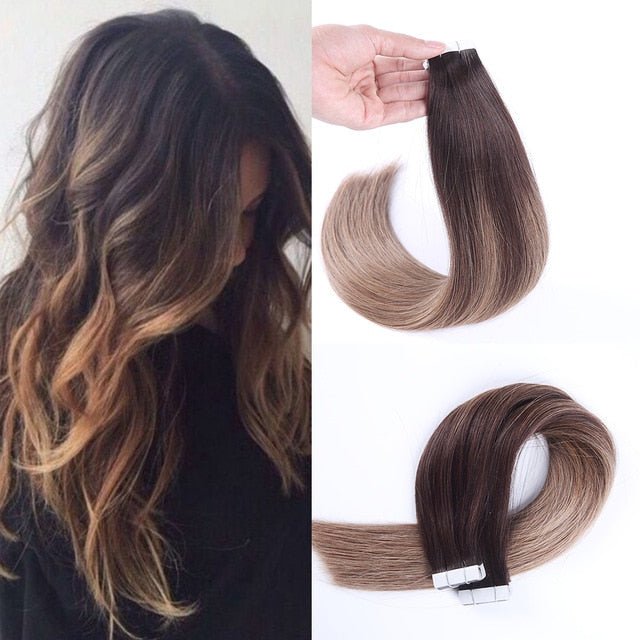 SINDRA 100% Seamless Tape-In Real Human Hair Extensions image