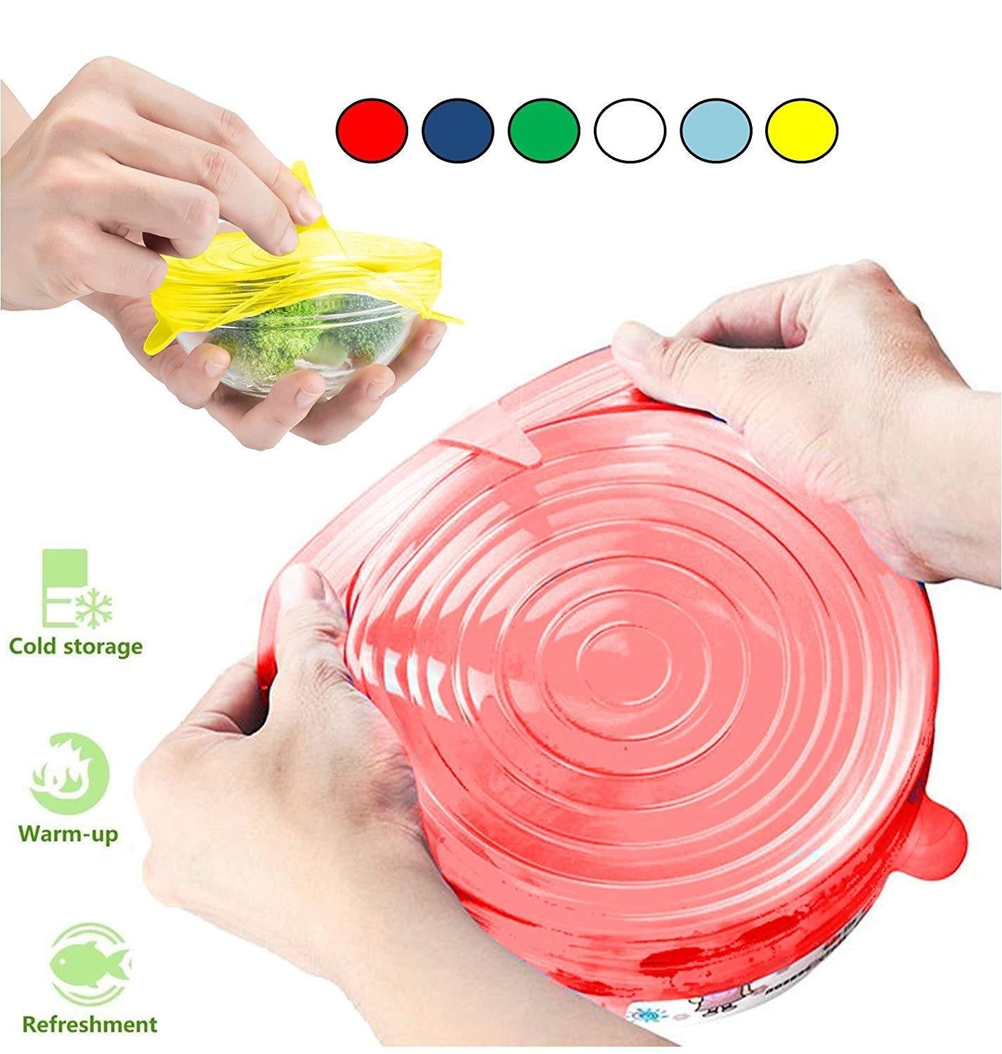 6PCS Universal Silicone Stretch Lids image 3