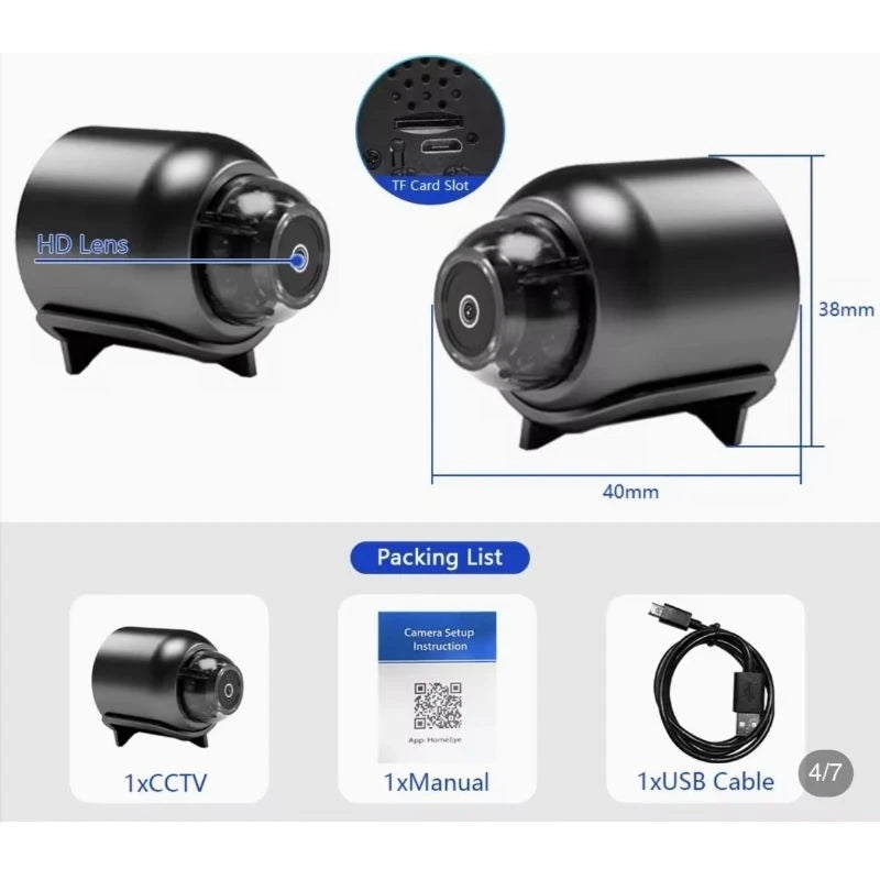 NEW X5 Mini HD 1080P Wireless Wi-Fi Camera ‚Äì Compact, with Cyclic Recording for Home & Outdoor Camping image 1