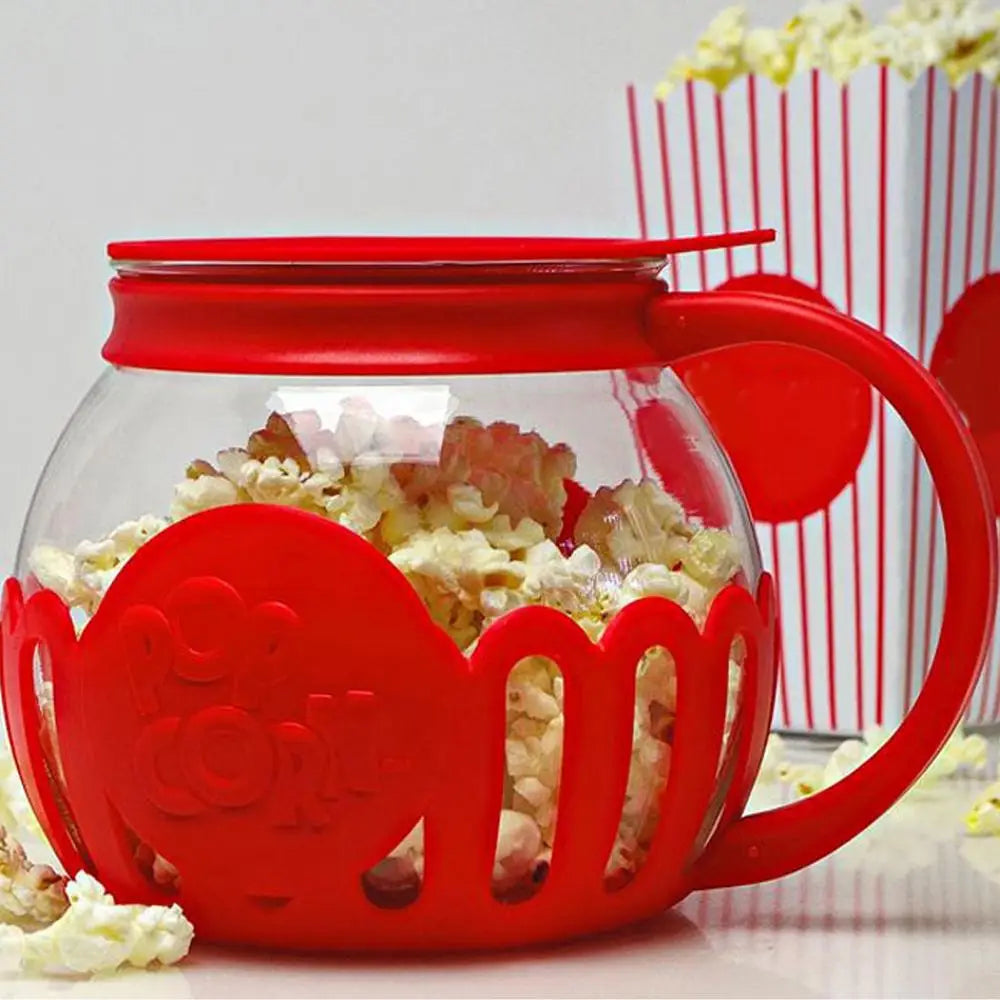 High Boron Glass Popcorn Maker Jar 2.13L | Homemade Microwave Popcorn Air | Popcorn Popper Snack | Popcorn Self-Popping Kettle image 0