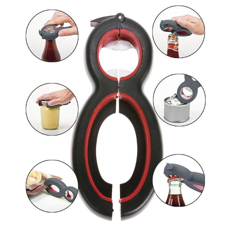 Multifunction Can and Beer Bottle Opener | All in One Jar Gripper Wine Opener Claw image 2
