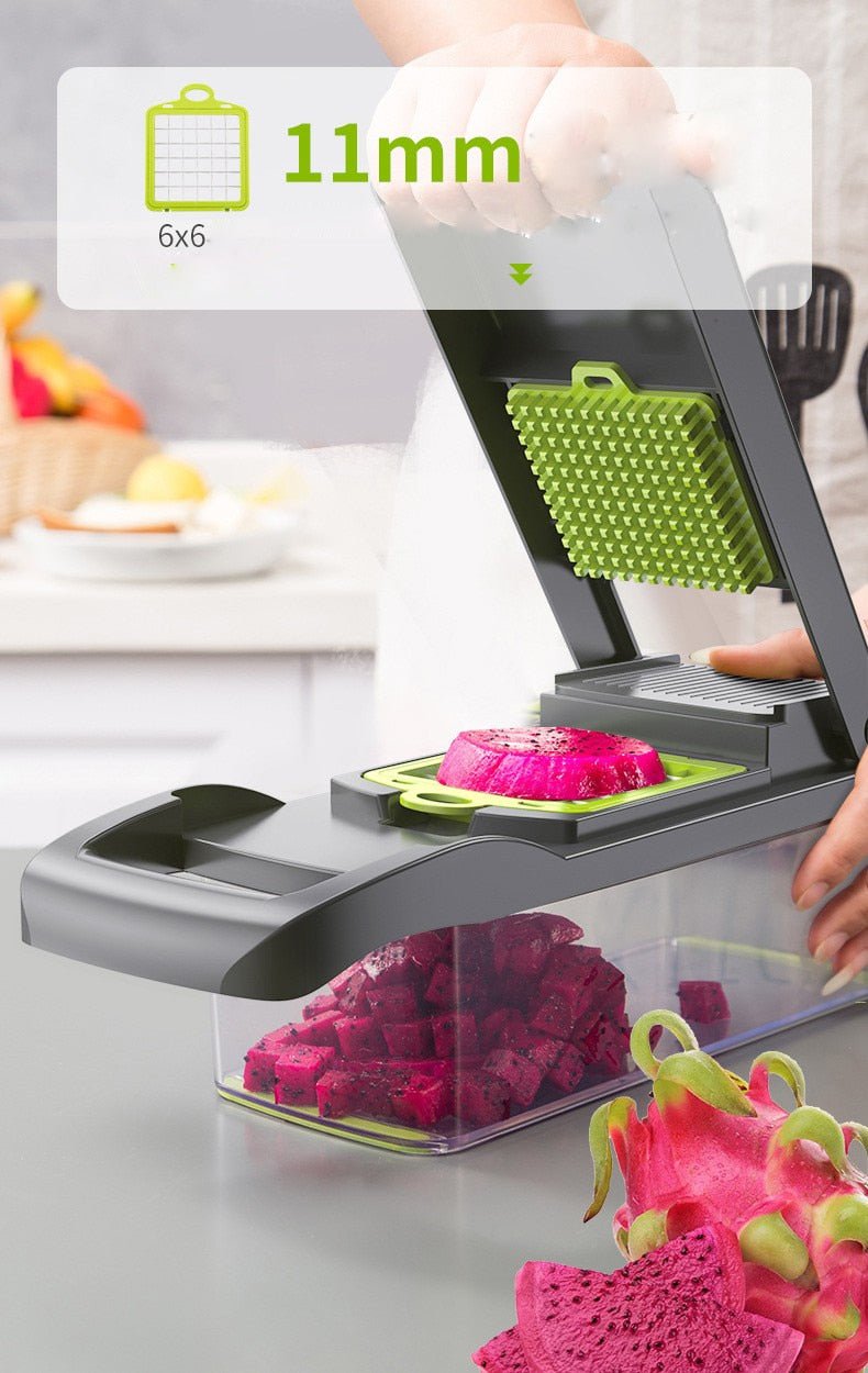Mandoline Multifunctional Vegetable Fruit Slicer and Grater Kitchen Tool with Drain Basket image 5