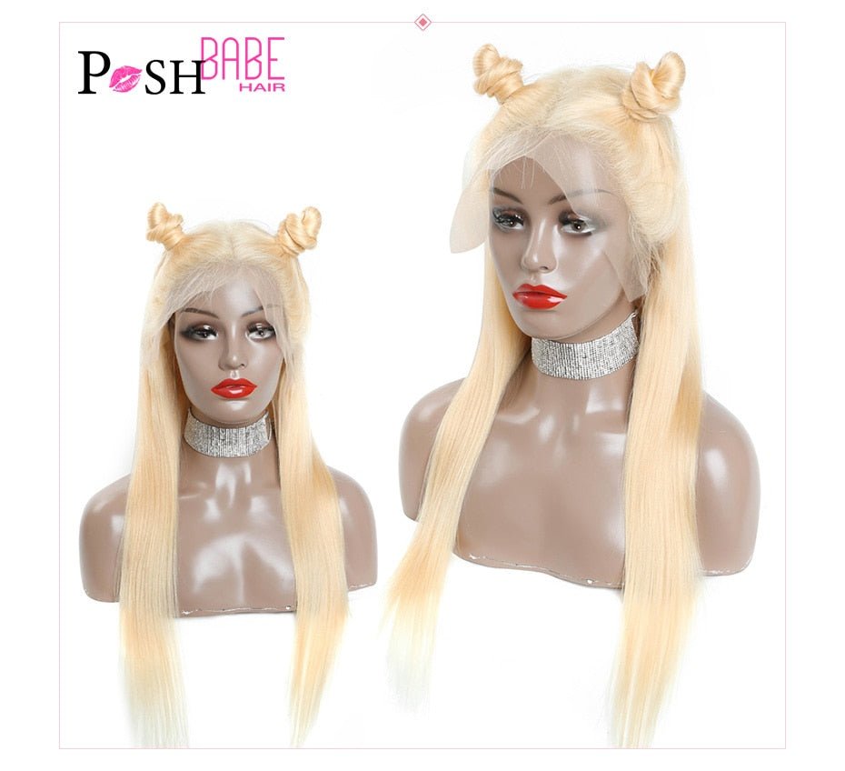 Honey Blonde Color Remy Brazilian Straight Lace Front Human Hair image 24
