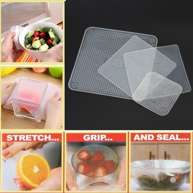 6PCS Universal Silicone Stretch Lids - 4pcs image