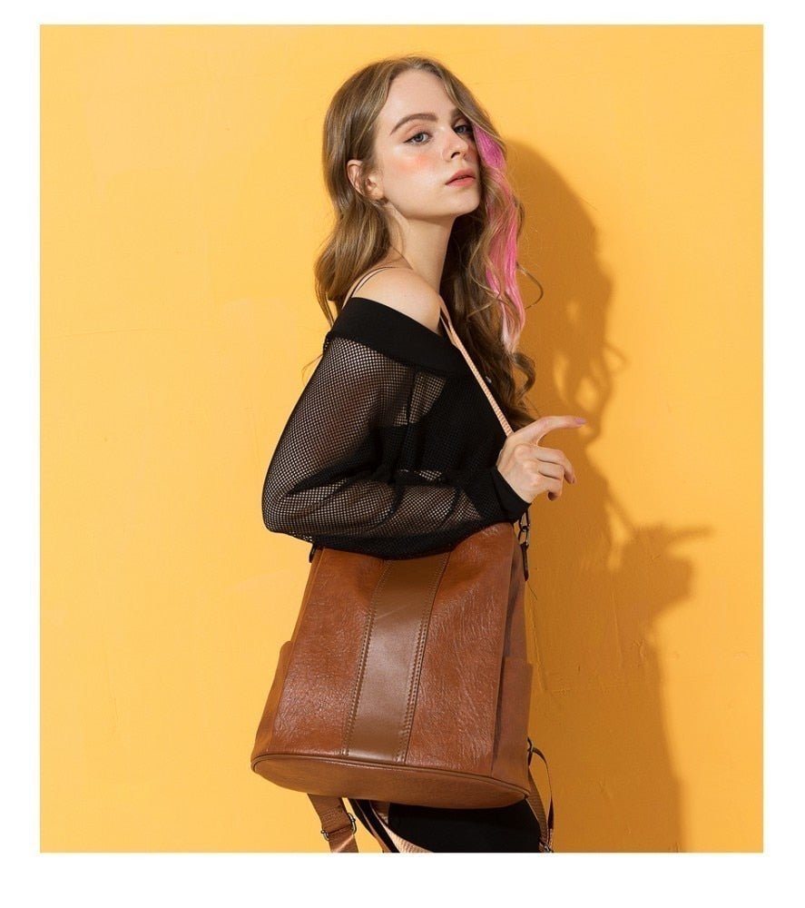 HERALD Women Quality Leather Backpack image 5