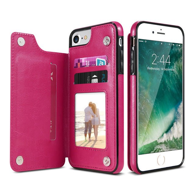 Apple iPhone Leather Phone Case with Cardholder image 4