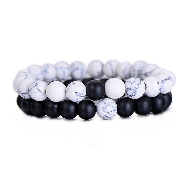 2Pcs/Set Couples Classic Natural Stone Beaded Bracelets image 30